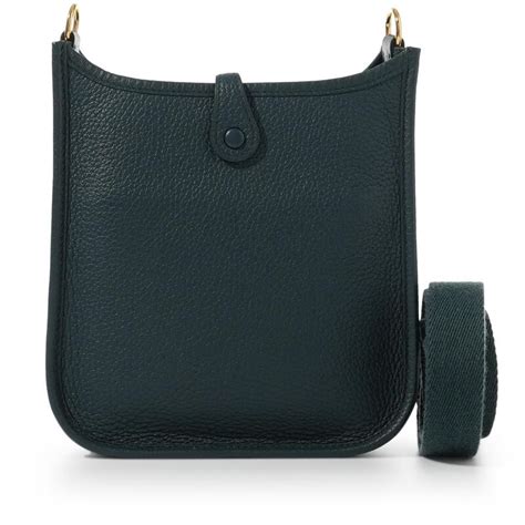 Hermès Vert Cypress Clémence Mini Evelyne TPM 16  